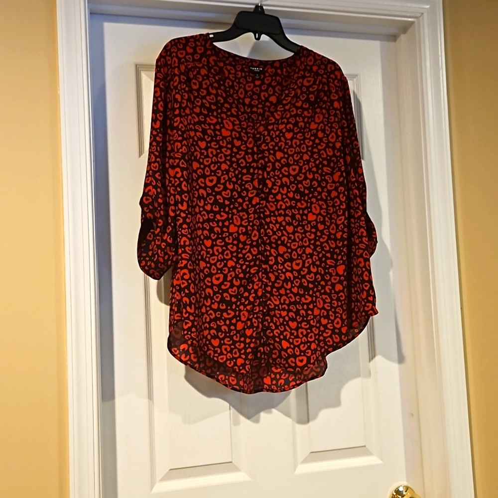 Cheetah Print Blouse